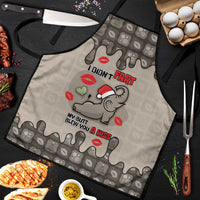 Elephant Christmas Apron I Did Not Fart My Butt Blew You A Kiss - Wonder Print Shop