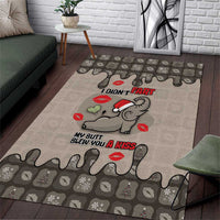 Elephant Christmas Area Rug I Did Not Fart My Butt Blew You A Kiss - Wonder Print Shop