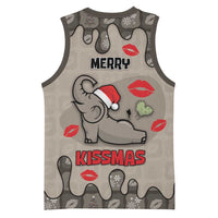 Elephant Christmas Basketball Jersey I Did Not Fart My Butt Blew You A Kiss - Wonder Print Shop
