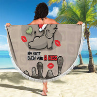 Elephant Christmas Beach Blanket I Did Not Fart My Butt Blew You A Kiss - Wonder Print Shop