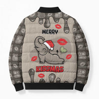 Elephant Christmas Bomber Puffer Jacket I Did Not Fart My Butt Blew You A Kiss - Wonder Print Shop