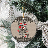 Elephant Christmas Ceramic Ornament I Did Not Fart My Butt Blew You A Kiss - Wonder Print Shop