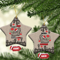 Elephant Christmas Ceramic Ornament I Did Not Fart My Butt Blew You A Kiss - Wonder Print Shop