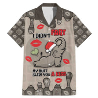 Elephant Christmas Family Matching Mermaid Dress and Hawaiian Shirt I Did Not Fart My Butt Blew You A Kiss - Wonder Print Shop