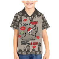Elephant Christmas Family Matching Mermaid Dress and Hawaiian Shirt I Did Not Fart My Butt Blew You A Kiss - Wonder Print Shop