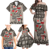 Elephant Christmas Family Matching Off Shoulder Maxi Dress and Hawaiian Shirt I Did Not Fart My Butt Blew You A Kiss - Wonder Print Shop