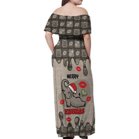 Elephant Christmas Family Matching Off Shoulder Maxi Dress and Hawaiian Shirt I Did Not Fart My Butt Blew You A Kiss - Wonder Print Shop