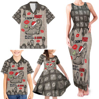 Elephant Christmas Family Matching Tank Maxi Dress and Hawaiian Shirt I Did Not Fart My Butt Blew You A Kiss - Wonder Print Shop