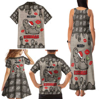 Elephant Christmas Family Matching Tank Maxi Dress and Hawaiian Shirt I Did Not Fart My Butt Blew You A Kiss - Wonder Print Shop