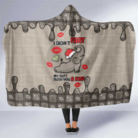 Elephant Christmas Hooded Blanket I Did Not Fart My Butt Blew You A Kiss - Wonder Print Shop