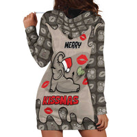 Elephant Christmas Hoodie Dress I Did Not Fart My Butt Blew You A Kiss - Wonder Print Shop