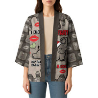 Elephant Christmas Kimono I Did Not Fart My Butt Blew You A Kiss - Wonder Print Shop