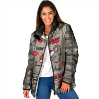 Elephant Christmas Padded Jacket I Did Not Fart My Butt Blew You A Kiss - Wonder Print Shop