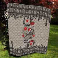 Elephant Christmas Quilt I Did Not Fart My Butt Blew You A Kiss - Wonder Print Shop