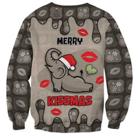 Elephant Christmas Sweatshirt I Did Not Fart My Butt Blew You A Kiss - Wonder Print Shop