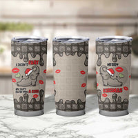 Elephant Christmas Tumbler Cup I Did Not Fart My Butt Blew You A Kiss - Wonder Print Shop