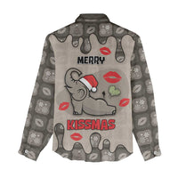 Elephant Christmas Women Casual Shirt I Did Not Fart My Butt Blew You A Kiss - Wonder Print Shop