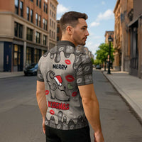 Elephant Christmas Zipper Polo Shirt I Did Not Fart My Butt Blew You A Kiss - Wonder Print Shop
