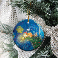 Merry Catmas Ceramic Ornament Cat Hanging On Xmas Tree - Wonder Print Shop