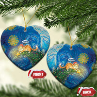 Merry Catmas Ceramic Ornament Cat Hanging On Xmas Tree - Wonder Print Shop