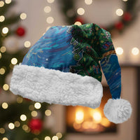 Merry Catmas Christmas Santa Hat Cat Hanging On Xmas Tree - Wonder Print Shop