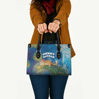 Merry Catmas Leather Bag Cat Hanging On Xmas Tree - Wonder Print Shop