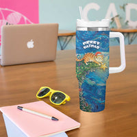Merry Catmas Tumbler With Handle Cat Hanging On Xmas Tree - Wonder Print Shop