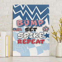 USA Volleyball Canvas Wall Art Bump Set Spike Repeat