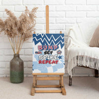 USA Volleyball Canvas Wall Art Bump Set Spike Repeat