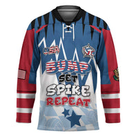 Custom USA Volleyball Hockey Jersey Bump Set Spike Repeat