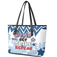USA Volleyball Leather Tote Bag Bump Set Spike Repeat