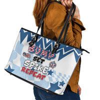 USA Volleyball Leather Tote Bag Bump Set Spike Repeat