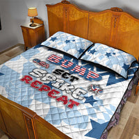 USA Volleyball Quilt Bed Set Bump Set Spike Repeat