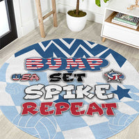 USA Volleyball Round Carpet Bump Set Spike Repeat