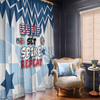 USA Volleyball Window Curtain Bump Set Spike Repeat