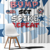 USA Volleyball Window Curtain Bump Set Spike Repeat