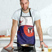 Japan Football Apron Minimalist Floral Great Wave Ukiyo-e Style