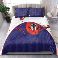 Japan Football Bedding Set Minimalist Floral Great Wave Ukiyo-e Style