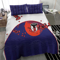 Japan Football Bedding Set Minimalist Floral Great Wave Ukiyo-e Style