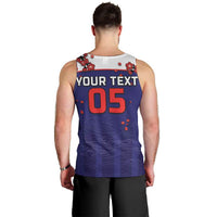 Custom Japan Football Men Tank Top Minimalist Floral Great Wave Ukiyo-e Style