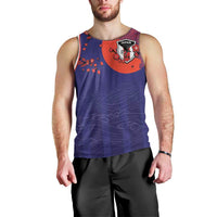 Custom Japan Football Men Tank Top Minimalist Floral Great Wave Ukiyo-e Style