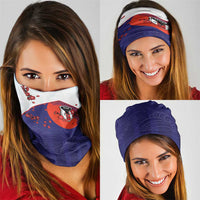 Japan Football Neck Gaiter Minimalist Floral Great Wave Ukiyo-e Style