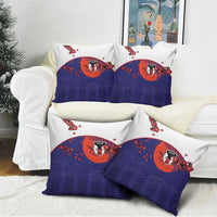 Japan Football Pillow Cover Minimalist Floral Great Wave Ukiyo-e Style