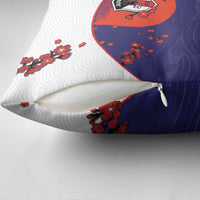 Japan Football Pillow Cover Minimalist Floral Great Wave Ukiyo-e Style