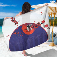 Japan Football Sarong Minimalist Floral Great Wave Ukiyo-e Style