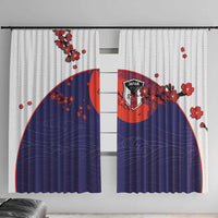 Japan Football Window Curtain Minimalist Floral Great Wave Ukiyo-e Style