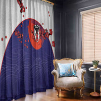 Japan Football Window Curtain Minimalist Floral Great Wave Ukiyo-e Style