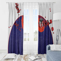 Japan Football Window Curtain Minimalist Floral Great Wave Ukiyo-e Style