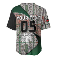 Custom Jordan Football Baseball Jersey Jordanian National Flag Colors Retro Glitch Art