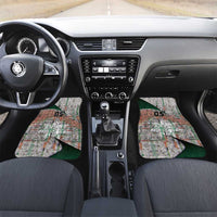 Custom Jordan Football Car Mats Jordanian National Flag Colors Retro Glitch Art